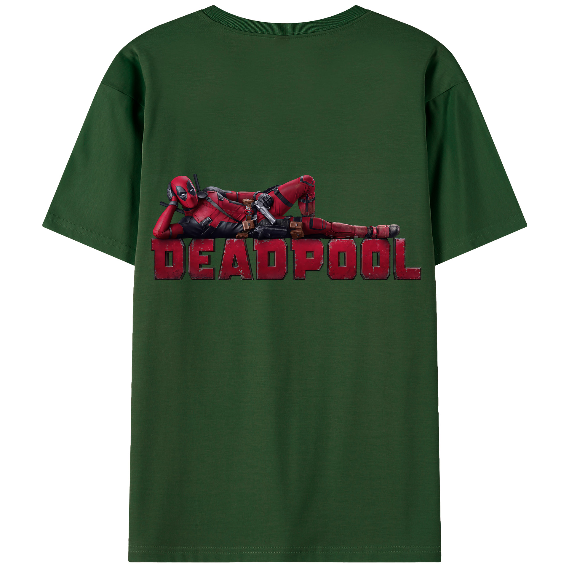 （画像用） Deadpool デッドプール 綿100％半袖Tシャツ（背面プリント）